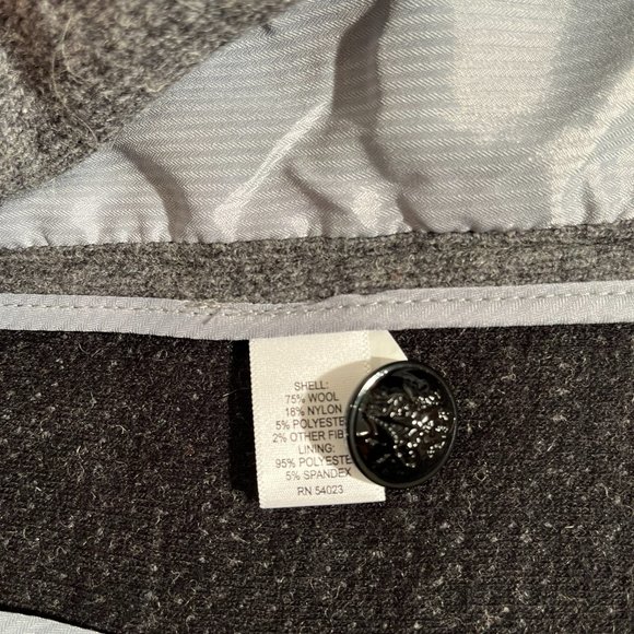 Banana Republic Grey Wool Knit Blazer Size 4 Italian Fabric - Picture 6 of 13